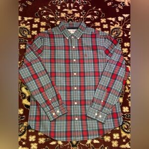 Size Large - Penguin Classic Red and Blue Plaid Button Down Shirt